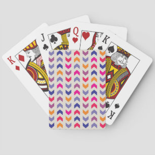 Aztec Chevron colourful pattern Playing Cards