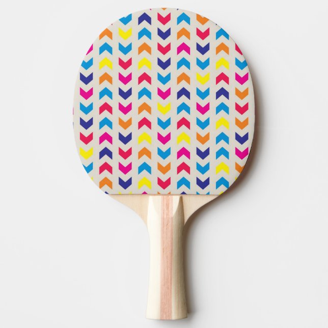 Aztec Chevron colourful Ping Pong Paddle (Front)