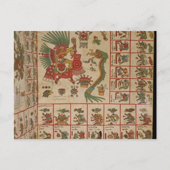 Aztec Codex Borbonicus Postcard (Front)