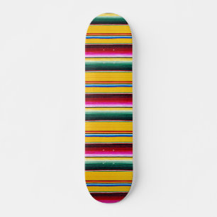 Aztec Coloured Stripped Skateboard