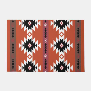 Aztec Colourful Geometric Pattern  Doormat