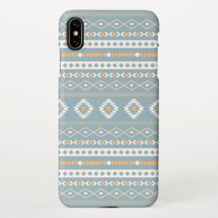 Aztec Cream Orange Blue Mixed Motif Pattern iPhone Case