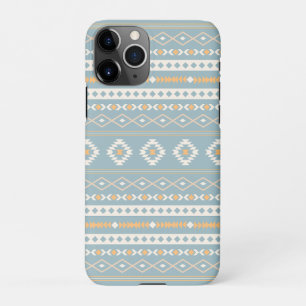 Aztec Cream Orange Blue Mixed Motif Pattern iPhone 11Pro Case