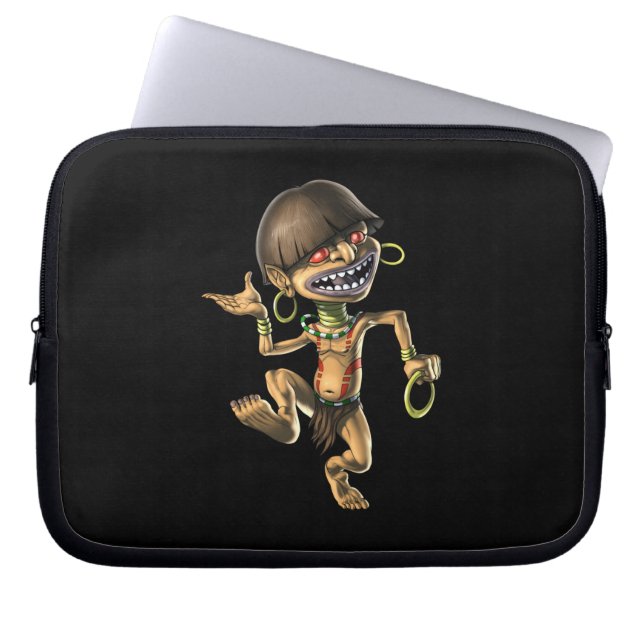 Aztec Creature Chaneque Laptop Sleeve (Front)