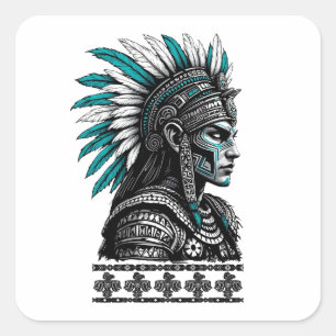 Aztec Culture Mayan Indigenous People  Square Sticker