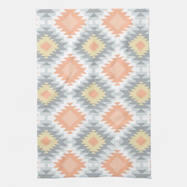 Aztec Design #3 at JessicaSuzzette Tea Towel (Vertical)