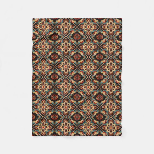 Aztec Design Fleece Blanket (Front)