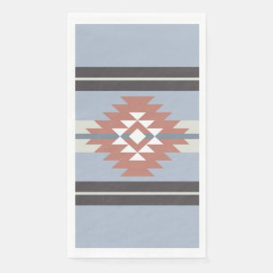 Aztec design in pink and blue colours napkin