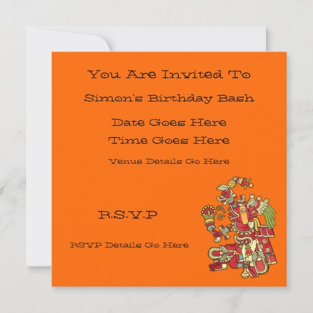 Aztec Design Invitation (Front)