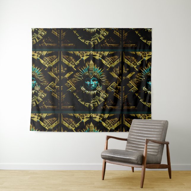 Aztec Design Pattern Two Tapestry (In Situ (Horizontal))