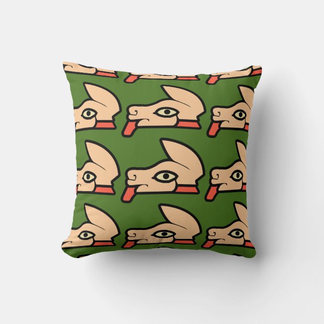 Aztec Design pillow Tochtli or Rabbit (Front)