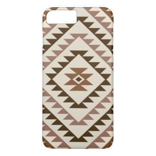 Aztec Diamond Motif Design Browns+Cream iPhone 8 Plus/7 Plus Case