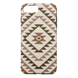 Aztec Diamond Motif Design Browns+Cream iPhone 8 Plus/7 Plus Case