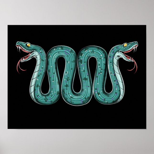 Aztec Double-Headed Serpent Poster (Front)