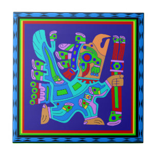 Aztec Eagle Warrior God Tile