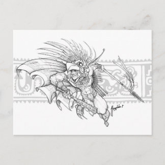 Aztec Eagle Warrior Postcard