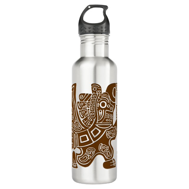 Aztec Eagle Warrior Tribal Ancient Art 710 Ml Water Bottle (Front)