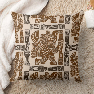 Aztec Eagle Warrior Tribal Ancient Art Cushion