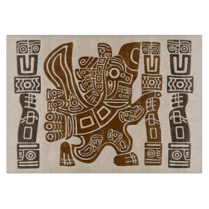 Aztec Eagle Warrior Tribal Ancient Art Cutting Board