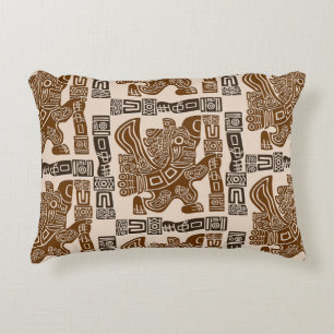 Aztec Eagle Warrior Tribal Ancient Art Decorative Cushion