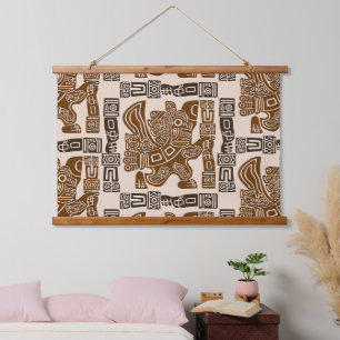 Aztec Eagle Warrior Tribal Ancient Art Hanging Tapestry