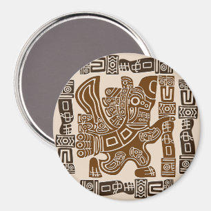 Aztec Eagle Warrior Tribal Ancient Art Magnet