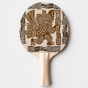 Aztec Eagle Warrior Tribal Ancient Art Ping Pong Paddle