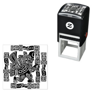 Aztec Eagle Warrior Tribal Ancient Art Self-inking Stamp