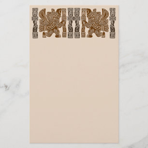 Aztec Eagle Warrior Tribal Ancient Art Stationery