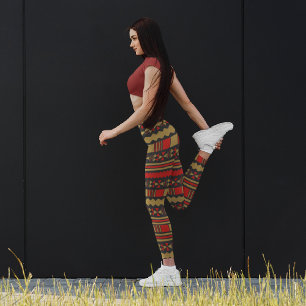 Aztec Elements Capri Leggings