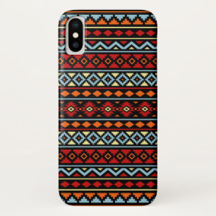 Aztec Essence II Ptn Red Blue Orange Yellow Blk iPhone X Case