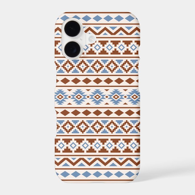 Aztec Essence Pattern II Rust Blue Cream (Back)