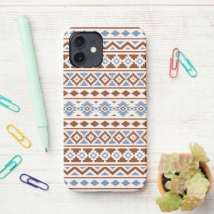Aztec Essence Pattern II Rust Blue Cream iPhone 12 Case