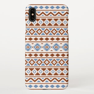 Aztec Essence Pattern II Rust Blue Cream iPhone Case