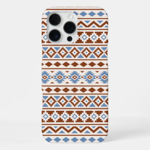 Aztec Essence Pattern II Rust Blue Cream iPhone 16 Pro Max Case