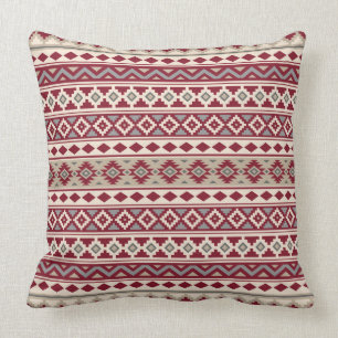 Aztec Essence Pattern IIb Red Greys Cream Sand Cushion