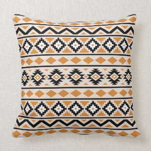 Aztec Essence Ptn III BW Cream Orange Cushion
