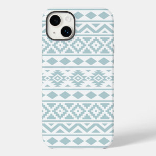 Aztec Essence Ptn III Duck Egg Blue on White Case-Mate iPhone 14 Plus Case