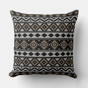Aztec Essence Ptn IIIb Black Gray Brown Cushion