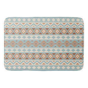 Aztec Essence Ptn IIIb Blue Cream Terracottas Bath Mat