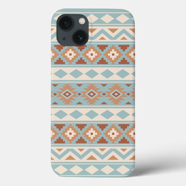 Aztec Essence Ptn IIIb Blue Cream Terracottas Case-Mate iPhone Case (Back)