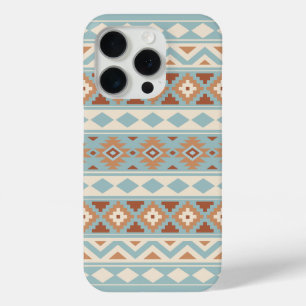 Aztec Essence Ptn IIIb Blue Cream Terracottas iPhone 15 Pro Case