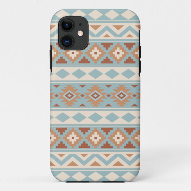 Aztec Essence Ptn IIIb Blue Cream Terracottas Case-Mate iPhone Case (Back)