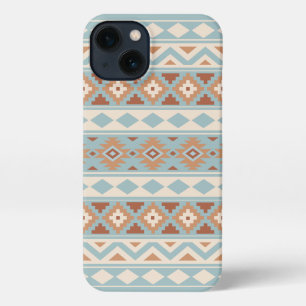 Aztec Essence Ptn IIIb Blue Cream Terracottas iPhone 13 Case
