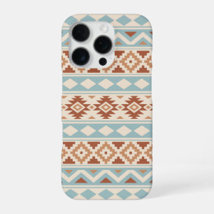 Aztec Essence Ptn IIIb Blue Terracottas Cream iPhone 16 Pro Case