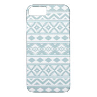 Aztec Essence Ptn IIIb Duck Egg Blue & White