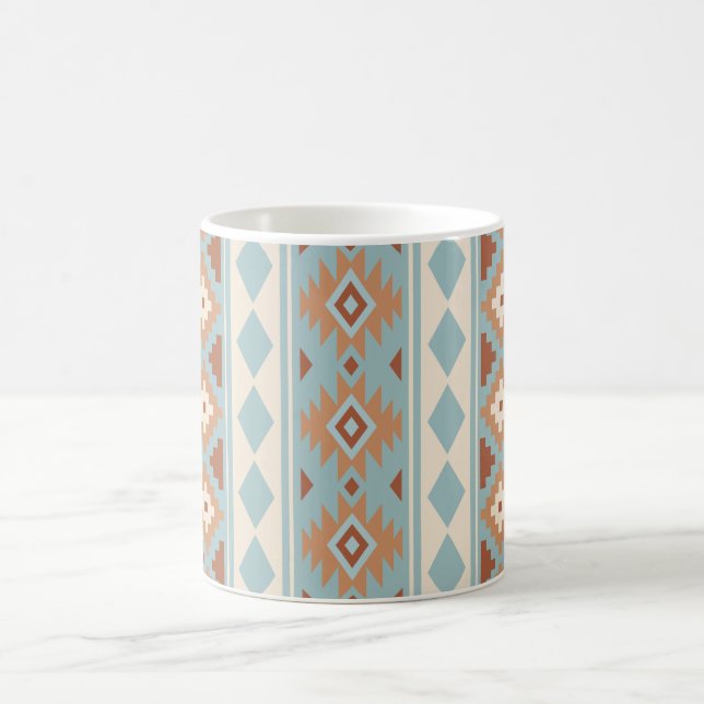 Aztec Essence V Ptn IIIb Blue Cream Terracottas Coffee Mug (Center)
