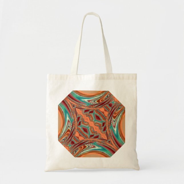 Aztec Fabric. Tribal Pattern Tote Bag (Front)