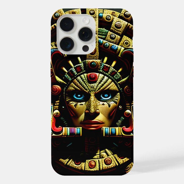 Aztec Face Pattern Four iPhone Case (Back)