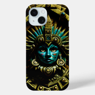 Aztec Face Pattern Two iPhone 15 Case